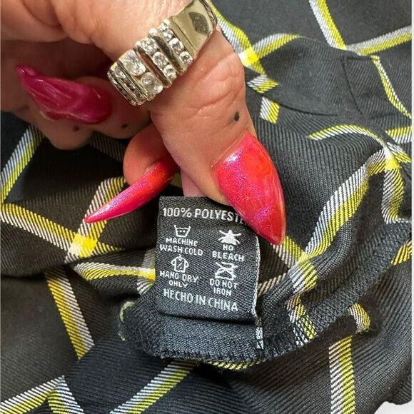 NWOT Dixxon Flannel Co. Vogue Tyres Men's Black Pearl Snap Dress Shirt Large - Picture 5 of 7